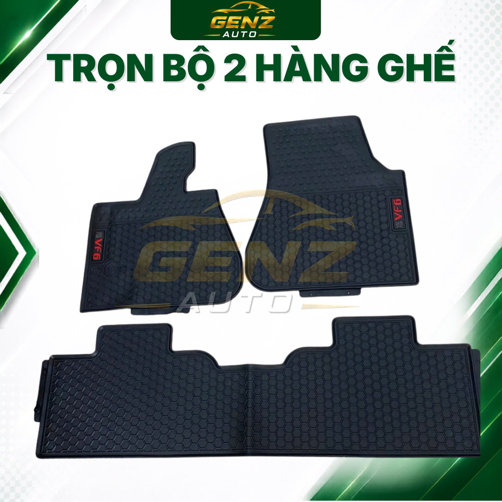 Thảm lót sàn VF6 - Vinfast VF6 - Cao su đúc nguyên khối Không mùi, chuẩn khít form xe, chống trượt