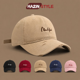 Mũ Lưỡi Trai Nam Nữ New York Basic Phối Rách Cá Tính, Nón Kết Thời Trang Đẹp Unisex Phom Cứng Trẻ Trung
