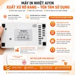 Máy In Nhiệt AYIN Khổ A6,A7 In Đơn Hàng Từ Điện Thoại, Máy Tính, In Đơn Sàn TMĐT, Mã Vận Đơn, In Tem-BH 15 Tháng — ảnh 8