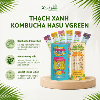 Thạch xanh Kombucha Hasu Vgreen Túi 525g/ 1050g - Xanhsam Natural & Organic
