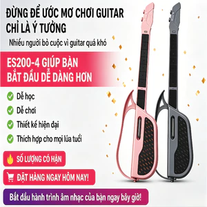 Trẻ em thông minh điện tử không dây tự động đàn guitar Gập lại đàn guitar điện Người mới bắt đầu tự động hợp âm Có đèn L