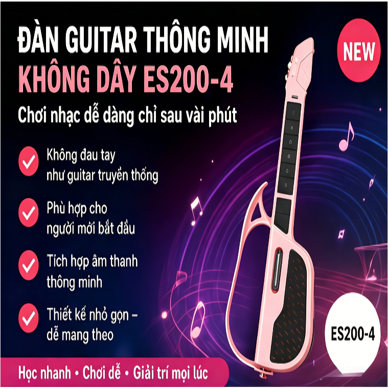 Trẻ em thông minh điện tử không dây tự động đàn guitar Gập lại đàn guitar điện Người mới bắt đầu tự động hợp âm Có đèn L