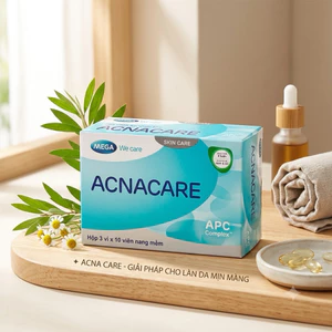 Viên Uống Giảm Mụn Acnacare Mega We Care (Hộp 30 Viên) - Hỗ Trợ Giảm Mụn Trứng Cá, Kiểm Soát Nhờn & Mờ Thâm Chính Hãng