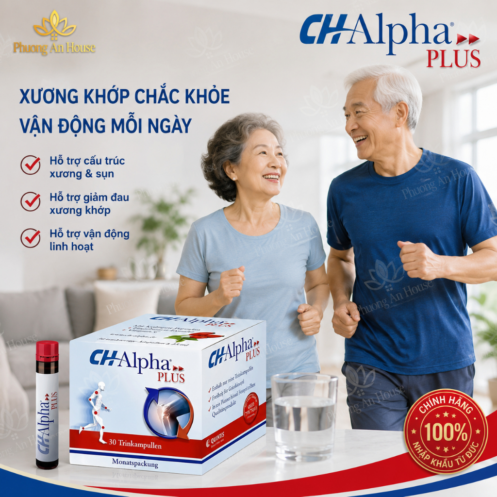 Collagen hỗ trợ khớp hoạt động hiệu quả Quiris CH-Alpha PLUS 30 Trinkampullen