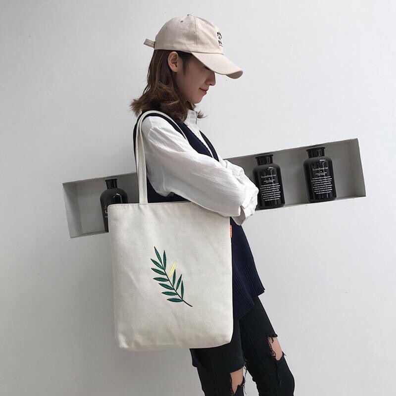Túi tote có khóa nhiều hình dễ thương túi vải tote dày dặn canvas tote thời trang hot trend 35x40cm tota0327
