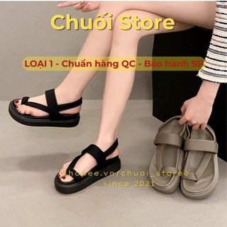 Dép quai hậu nữ da PU tổng hợp dệt vải đế cao su nhẹ nhàng tinh tế cao cấp dễ đi
