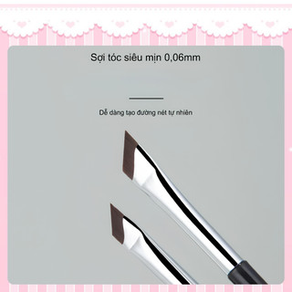 Cọ Kẻ Mắt Eyeliner Đầu Xéo Nét Mảnh Mềm Mịn Cọ Kẻ Mày Đầu Vạt Xéo Dễ Dùng Trang Điểm