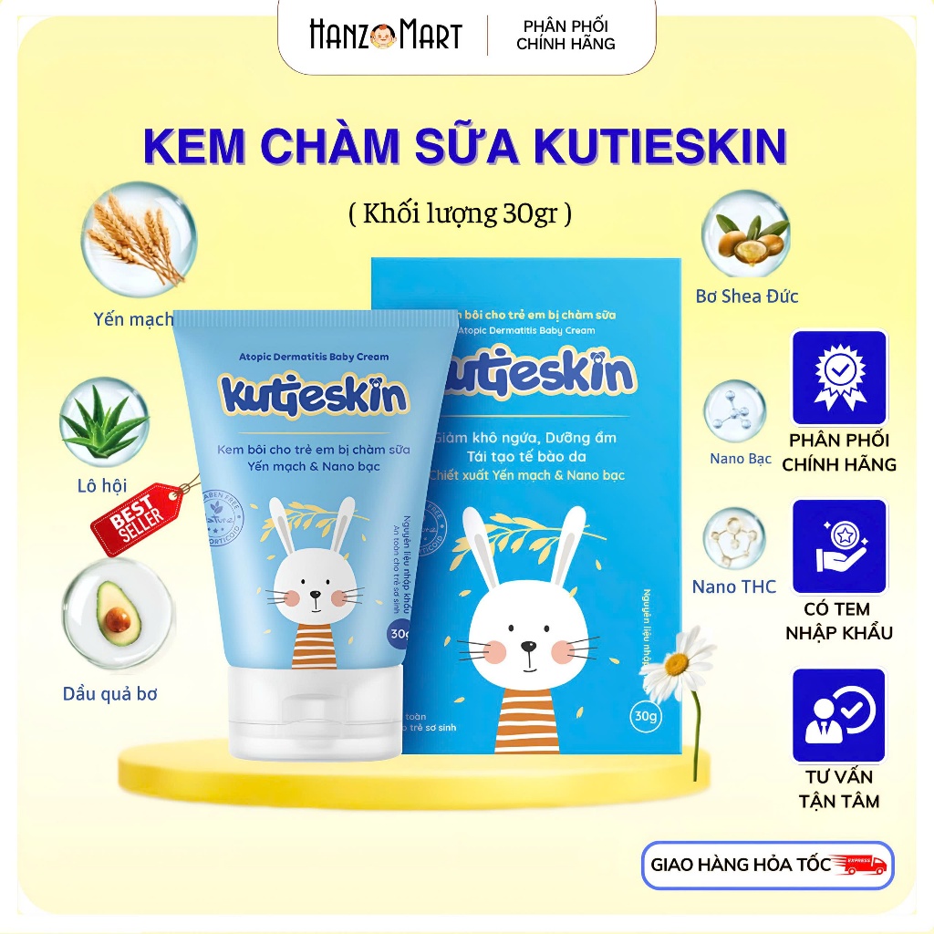Kem bôi cho trẻ em bị chàm sữa - Kutieskin