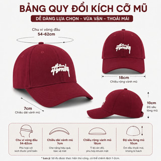 Mũ Lưỡi Trai Nam Nữ Thêu Chữ AMIKE, Nón Kết Form Cứng Kaki Cao Cấp Unisex Phong Cách Hàn Quốc