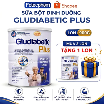 Sữa Cho Người Tiểu Đường Gludiabetic Plus 400g 900g - Dinh Dưỡng Ổn Định Đường Huyết Cho Người Tiền Tiểu Đường