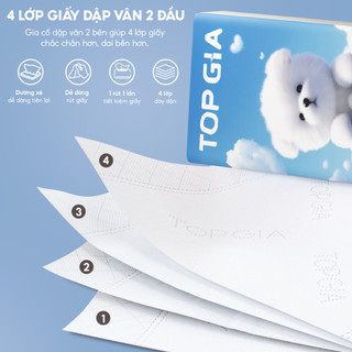 [MUA 50 TẶNG 50] TỔNG 100 GÓI GIẤY MINI GIAGIA TOPGIA bỏ túi, khổ giấy size to, giấy không tạo bụi không gây kích ứng