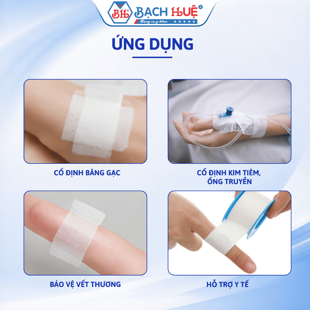 Cuộn Băng Keo Lụa Y Tế Ugo Tana 2.5cm x 5m – Băng Cuộn Lụa Dán Cố Định Gạc Vết Thương Siêu Dính
