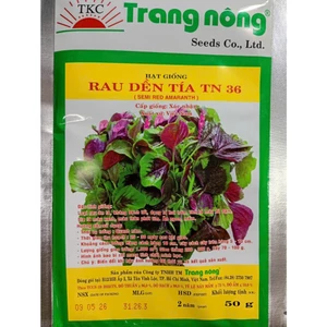 50gr Hạt Giống Rau Dền Tía TN 36, Hạt Nảy Mầm Nhanh, Mạnh, Trồng Quanh Năm, Rau Ăn Lá Cty Trang Nông Nổi Tiếng