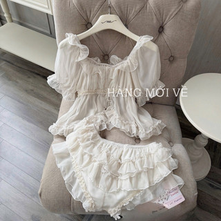 •𝙆𝙞𝙣𝙜𝙨𝙝𝙤𝙥𝙗𝙚𝙖𝙪𝙩𝙮•Set Voan Bèo Kem Tiểu Thư QC