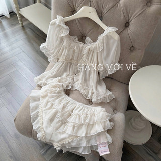 •𝙆𝙞𝙣𝙜𝙨𝙝𝙤𝙥𝙗𝙚𝙖𝙪𝙩𝙮•Set Voan Bèo Kem Tiểu Thư QC