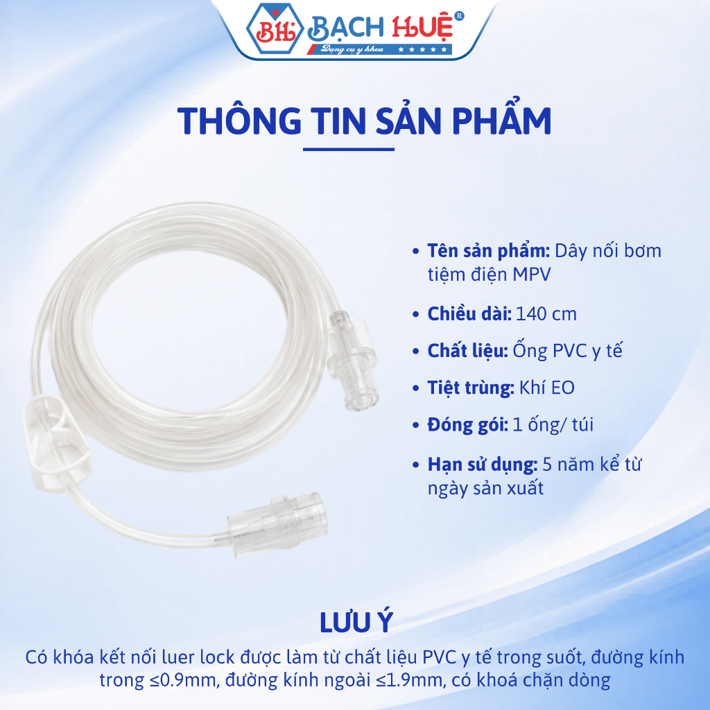 Hộp 100 Sợi Dây Nối Bơm Tiêm Điện MPV 140cm–Dây Nối Máy Truyền Dịch Cao Cấp Vô Trùng Tiêu Chuẩn Y Tế