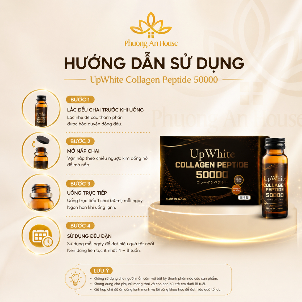 Nước Uống Trắng Da Up White Collagen Peptide 50000 Nhật Bản
