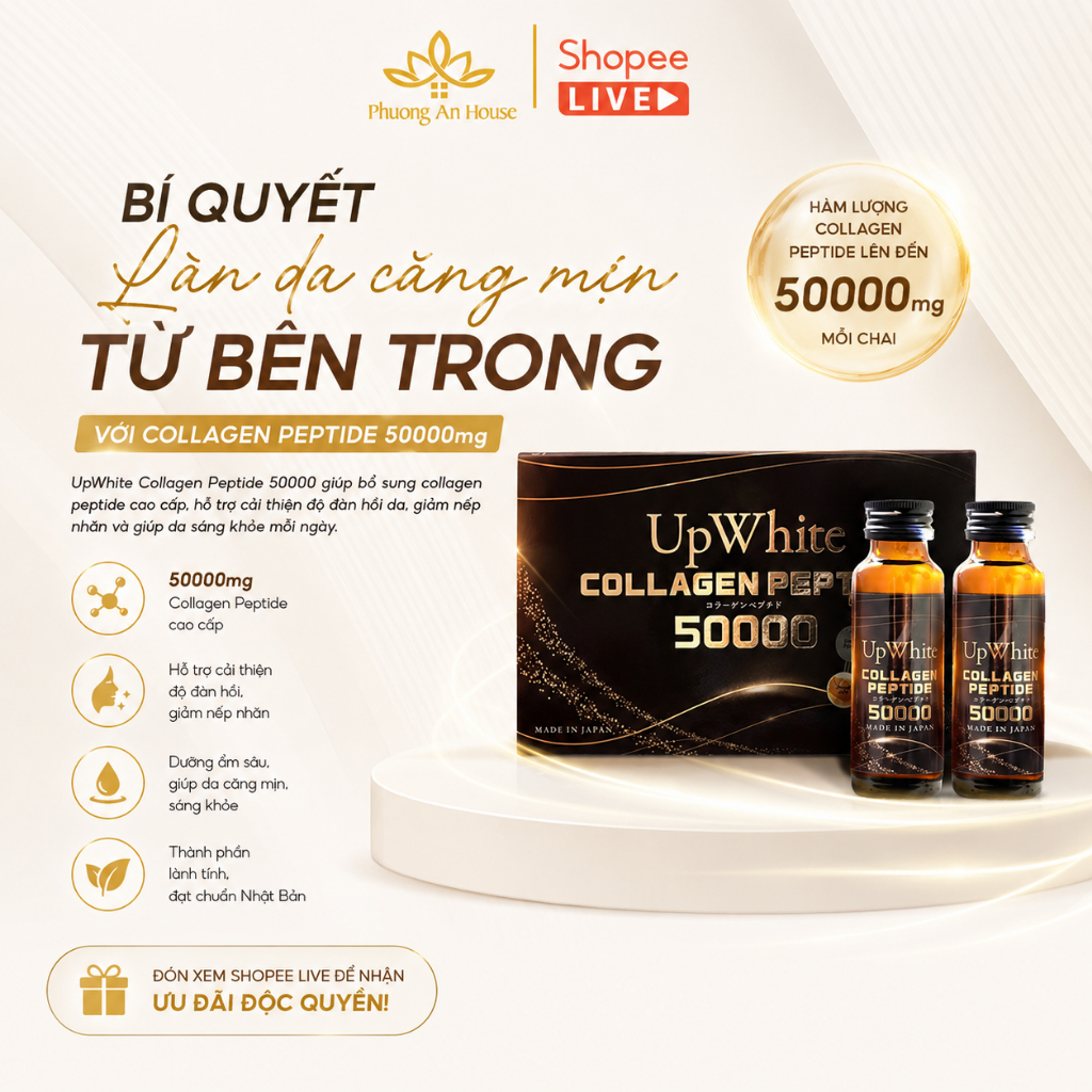 Nước Uống Trắng Da Up White Collagen Peptide 50000 Nhật Bản
