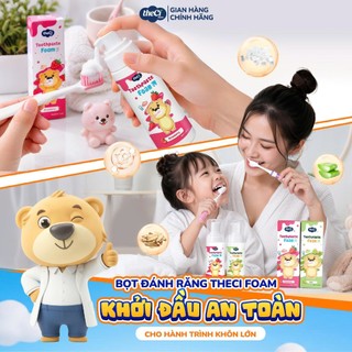 Bọt Tập Đánh Răng Cho Bé Theci Foam 60ml Ngừa Sâu Răng Bảo Vệ Men Răng Sữa Giảm Mảng Bám An Toàn Cho Bé Từ 1 tuổi