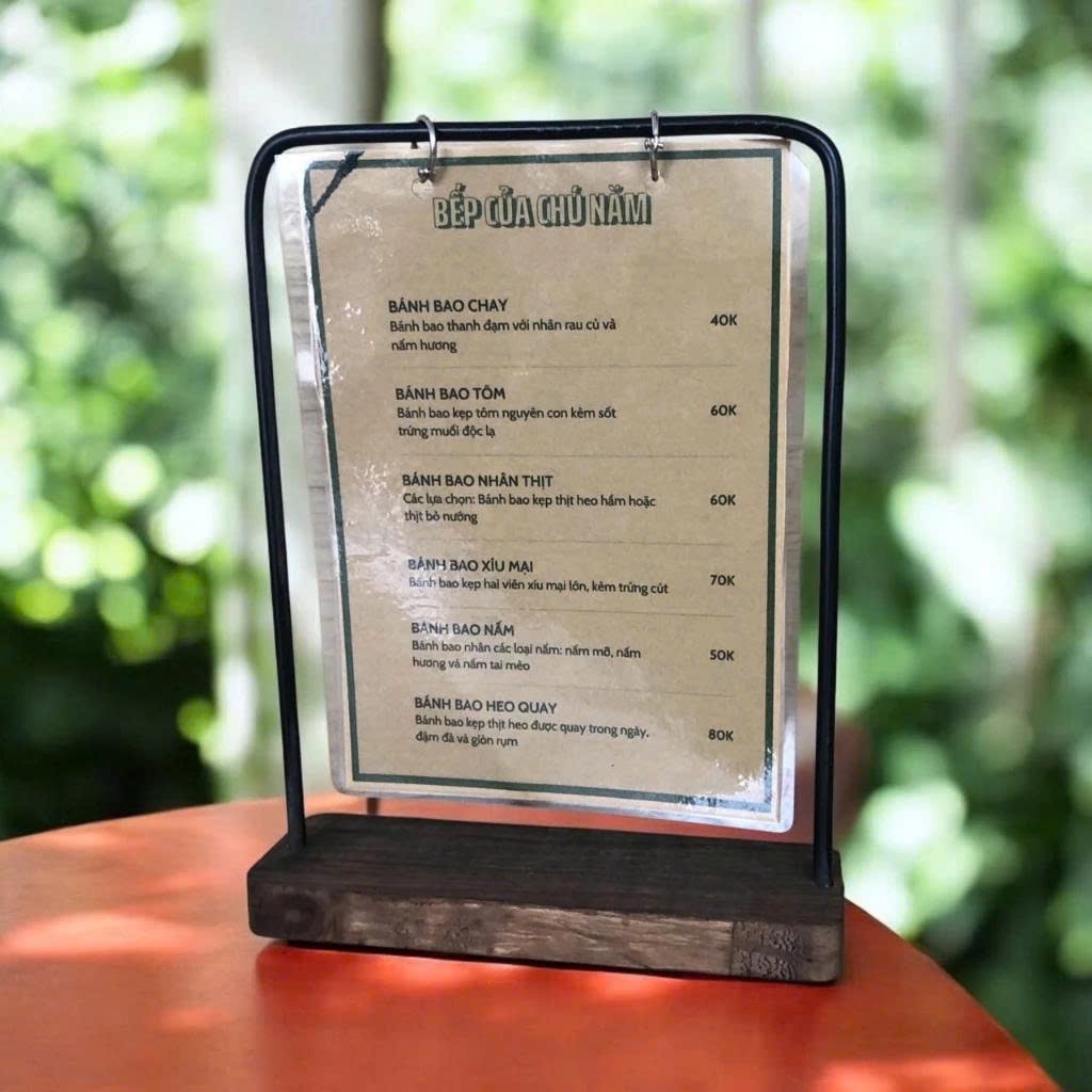 Standee Tencard Khung Sắt treo Menu A5 - Lynhdecor miễn phí khắc tên theo yêu cầu