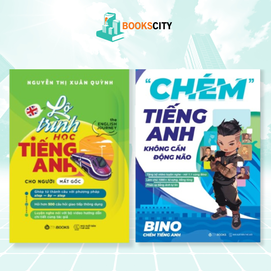 Combo Sách Chinh Phục Tiếng Anh: Chém Tiếng Anh Không Cần Động Não + Lộ Trình Học Tiếng Anh Mất Gốc