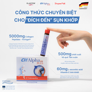 Combo Collagen Elasten và CH-Alpha Plus Hỗ Trợ Giúp Da Căng Mịn, Chống Lão Hóa, Hỗ Trợ Giảm Thoái Hóa Xương Khớp