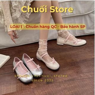 Giày bệt nữ da PU tổng hợp dệt vải đế cao su tiểu thư sang chảnh dễ đi thuận tiện