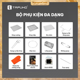 [QUÀ TẶNG KHÔNG BÁN] Full Phụ Kiện Nồi Chiên Hơi Nước TAPUHO-TSF16 COLORPLUS-TMC20 PRIMEAL