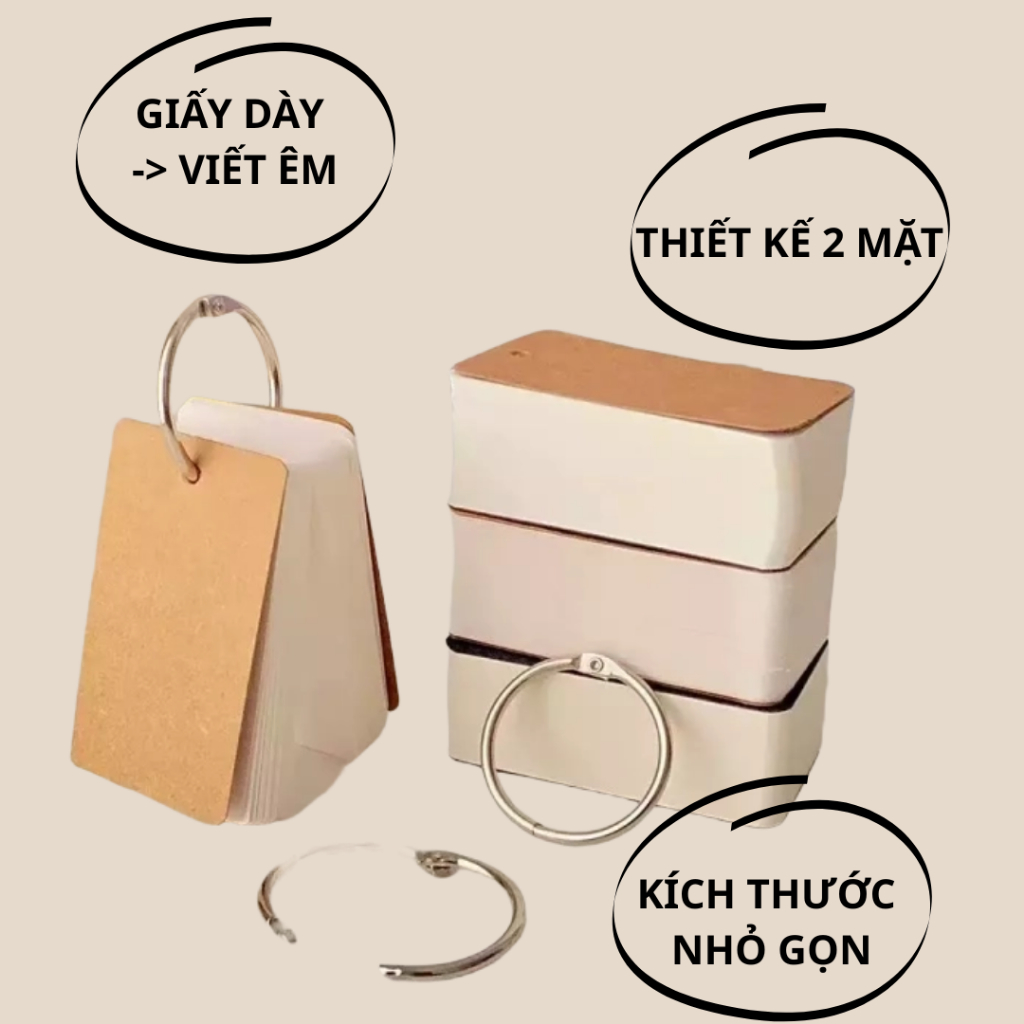 Flashcard thẻ học từ vựng trắng thẻ học từ vựng 50 tờ 4x7cm hỗ trợ làm giấy ghi chú | BigBuy360 - bigbuy360.vn