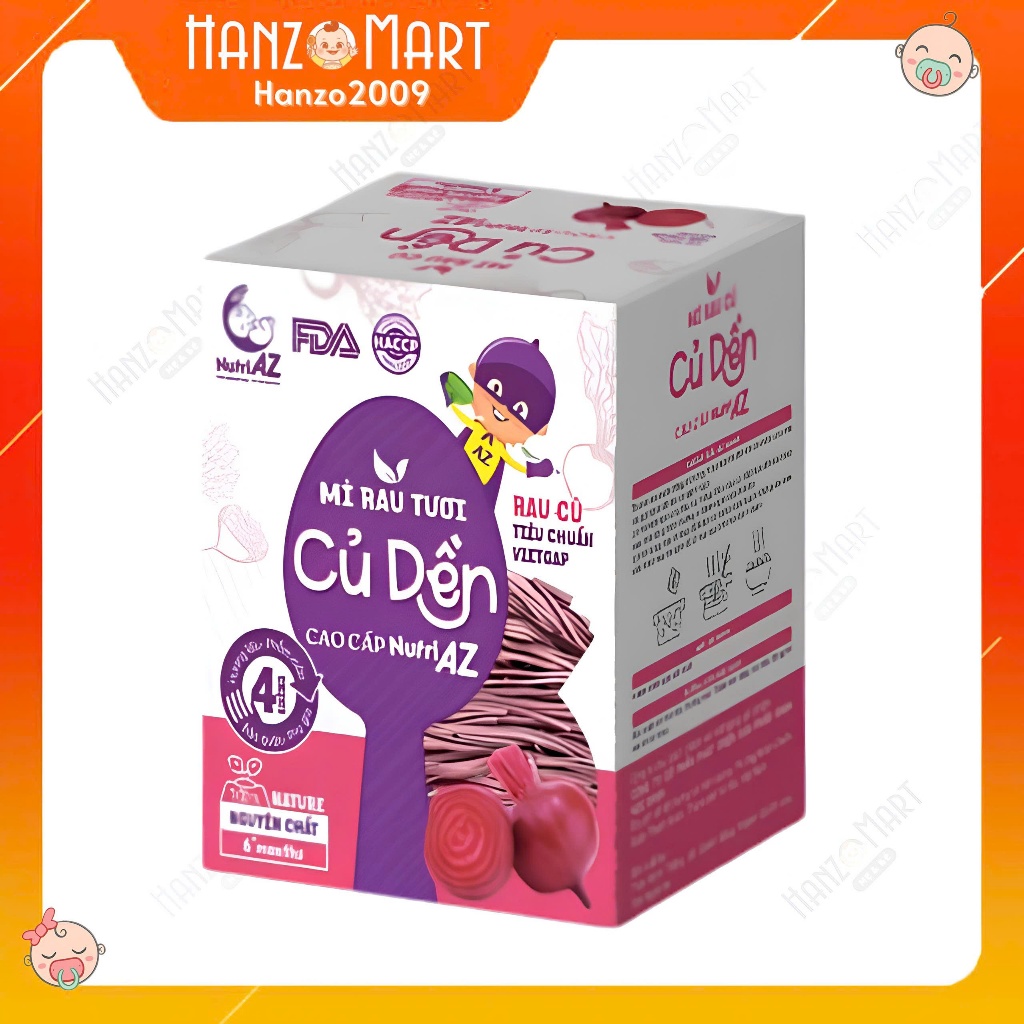Mì Ăn Dặm Rau Củ Cao Cấp NutriAZ Cho Bé Ăn Dặm Từ 6 Tháng Bổ Sung Vitamin, Canxi Và Chất Xơ - hanzo2009