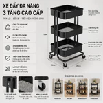Kệ bỉm sữa Đa Năng 3-4 tầng, có Bánh Xe Đẩy LOẠI 1 (3 màu XANH - TRẮNG - ĐEN) - Gia Dụng Sài Gòn — ảnh 1