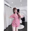 Đùi cổ pijama nút bọc vải-lụa latin mềm nhẹ mát