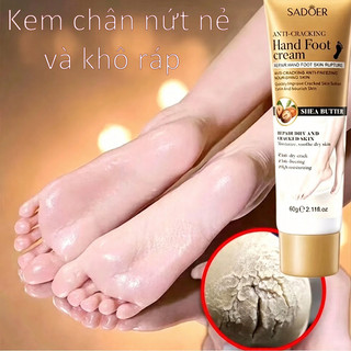 Kem Dưỡng Gót Chân Giảm Nứt Gót Chân Chai Sần Dưỡng Da Chân Và Tay Mềm Mịn SADOER Bơ Hạt Mỡ 60G