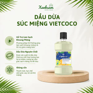 Dầu Dừa Súc Miệng Hương Bạc Hà Vietcoco 225ml - Xanhsam Natural & Organic