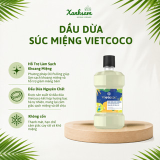 Dầu Dừa Súc Miệng Hương Bạc Hà Vietcoco 225ml - Xanhsam Natural & Organic