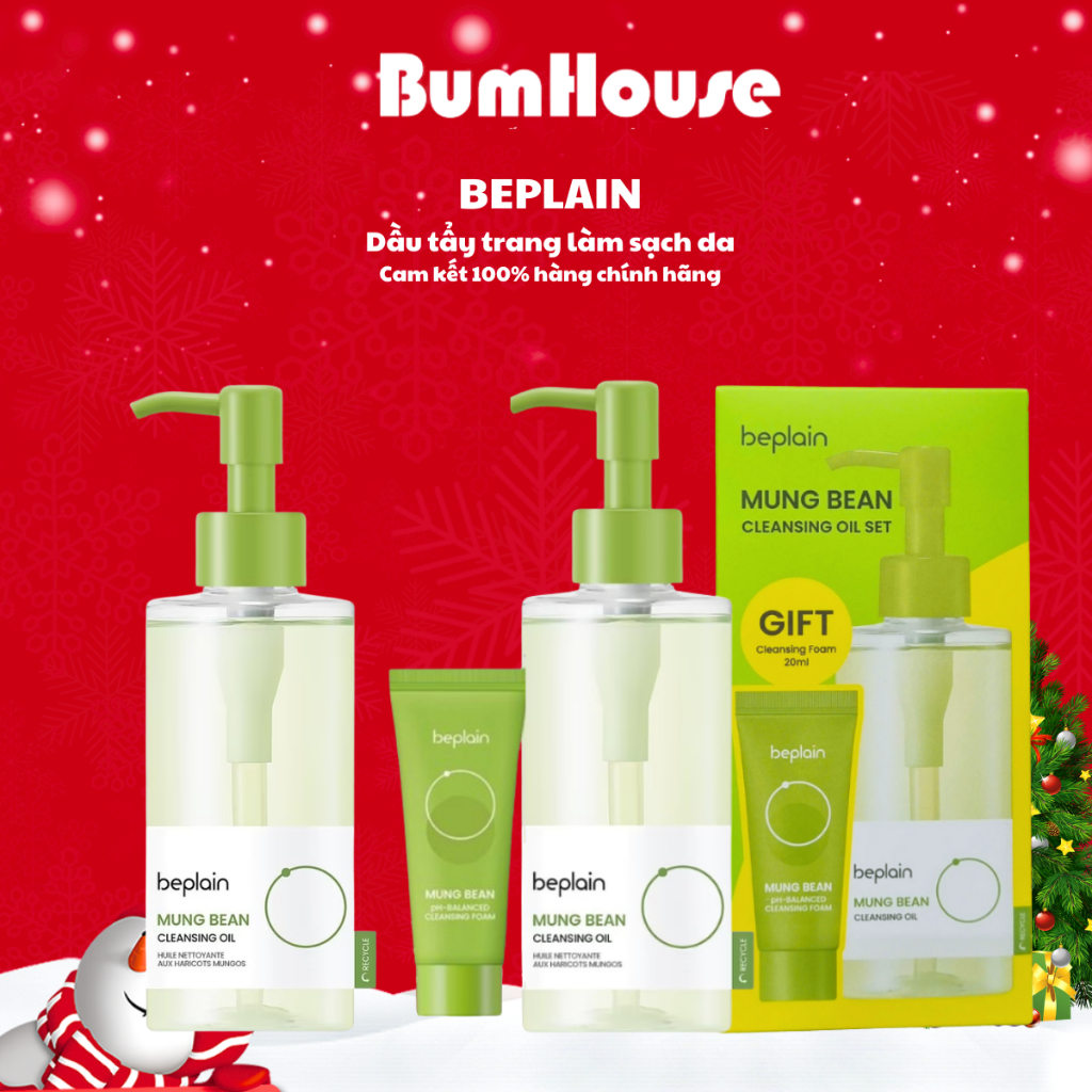 Dầu Tẩy Trang Beplain Mung Bean Cleansing Oil Giúp Làm Sạch Da 200ml