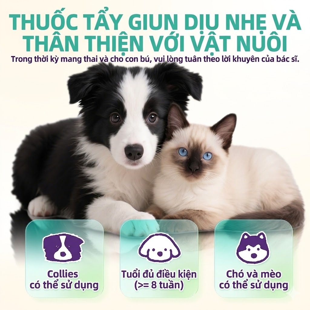 Hegen Pet Nhỏ Gáy Hỗ Trợ Loại Bỏ Ve, Bọ Chét, Ghẻ Và Tẩy Giun (Giun đũa, Giun Móc, Sán Dây) Cho Chó Mèo