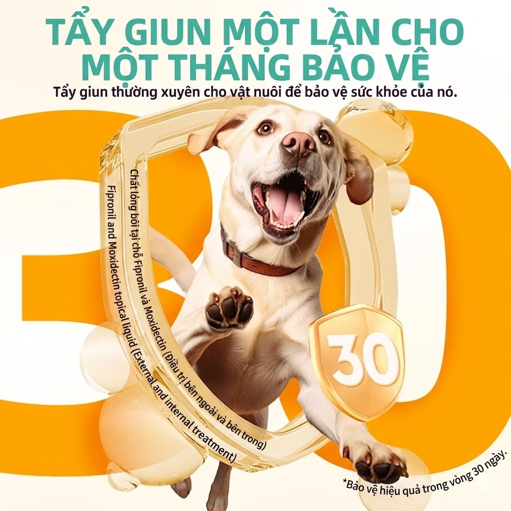 Hegen Pet Nhỏ Gáy Hỗ Trợ Loại Bỏ Ve, Bọ Chét, Ghẻ Và Tẩy Giun (Giun đũa, Giun Móc, Sán Dây) Cho Chó Mèo