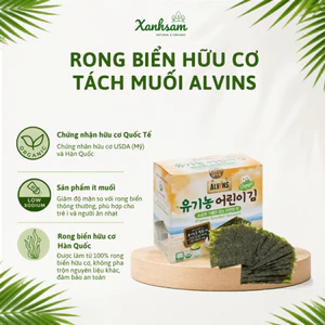 Rong Biển Hữu Cơ Tách Muối Alvins 15g - Xanhsam Natural & Organic