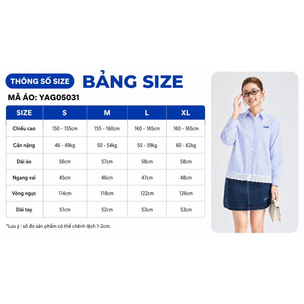 Áo Sơ Mi Nữ Gmorning - GUMAC Form Boxy Tay Dài Lai Phối Ren Nữ Tính Tinh Tế YAG05031