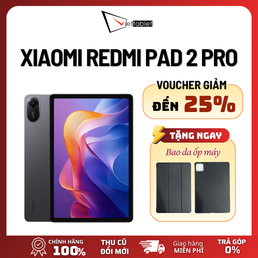 Máy tính bảng Xiaomi Redmi Pad 2 Pro 12.1 inch WIFI (6GB – 128GB) – Hàng Chính Hãng, Bảo Hành 18 Tháng [TẶNG BAO DA]