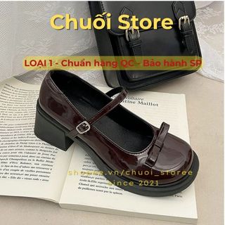 Giày lolita nữ da PU tổng hợp dệt vải đế cao su đáng yêu nhẹ nhàng êm ái dễ đi