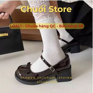 Giày lolita nữ da PU tổng hợp dệt vải đế cao su nhẹ nhàng tinh tế thanh lịch nữ tính