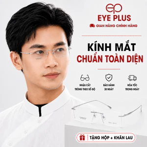 Kính Cận Gọng Khoan Nam Nữ Reeman 110151 Eye Plus Gọng Titanium Bền Bỉ Siêu Nhẹ Sang Trọng Đẳng Cấp