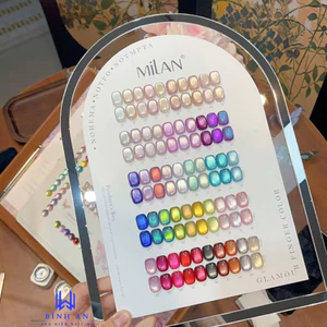 Set Sơn Gel Mắt Mèo Milan 50 Màu, Tone Màu Tươi Tắn, Đẹp, Được Lựa Chọn Trong Ngành Nail , Tặng Kèm Bảng Màu [ Bình An ]