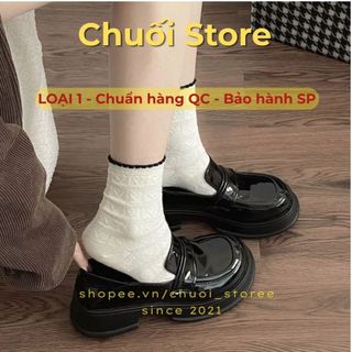 Giày oxford nữ da PU tổng hợp dệt vải đế cao su xinh xắn dễ phối đồ cao cấp đáng yêu