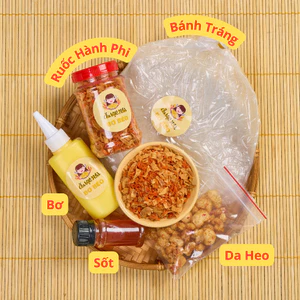 Bánh Phơi Sương Muối Tép Hành Phi 100g Bơ + 100g Tép Hành Phi + 100g Bánh PS