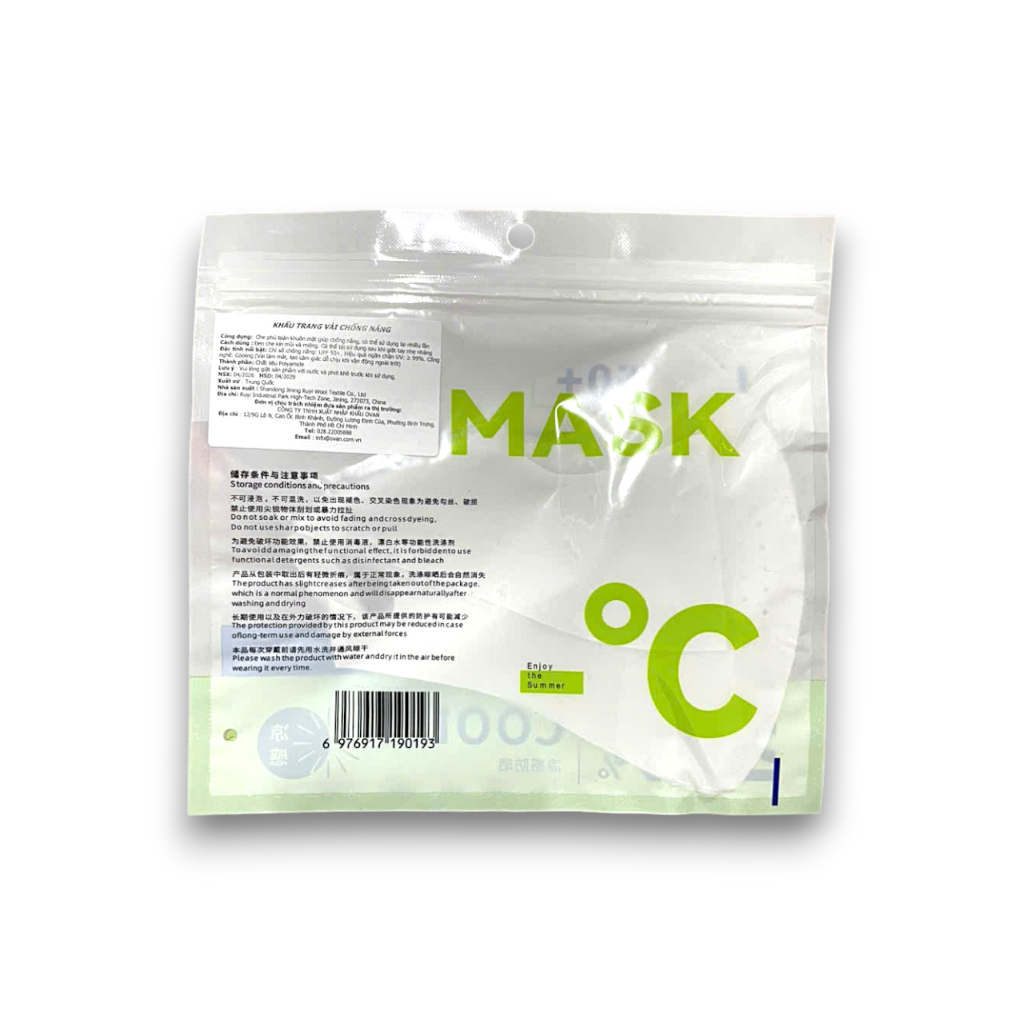 [Quà Tặng] khẩu trang vải chống nắng siêu mỏng mát lạnh UPF50+