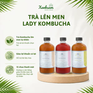 Trà Lên Men Lady Kombucha 500ml - Xanhsam Natural & Organic