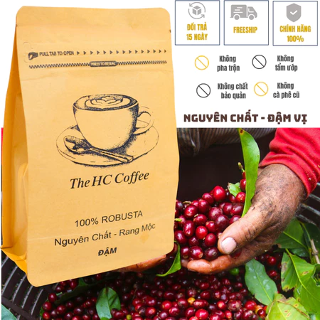 Cà Phê Robusta Đắk Lắk Rang Mộc – Đậm Đà – Nguyên Chất 100%
